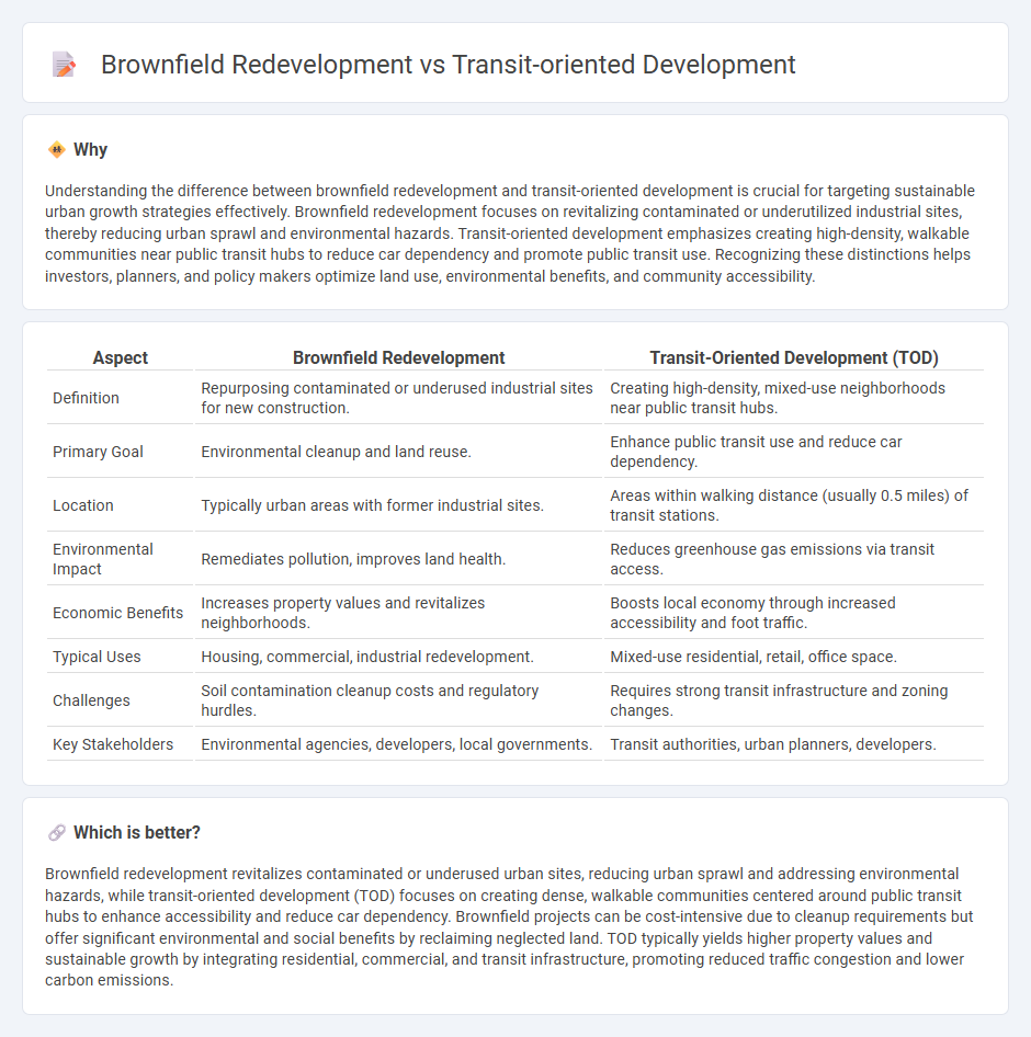 Brownfield Redevelopment vs Transit-Oriented Development in Real Estate