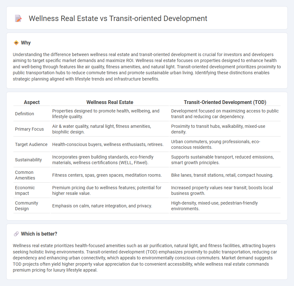 Wellness Real Estate vs Transit-Oriented Development in Real Estate