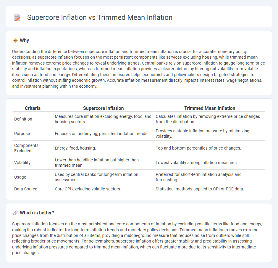 Supercore Inflation vs Trimmed Mean Inflation in Economy