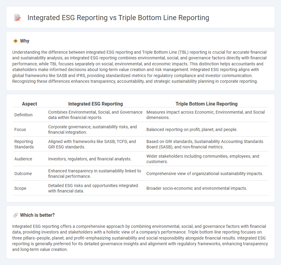 Integrated Esg Reporting vs Triple Bottom Line Reporting in Accounting
