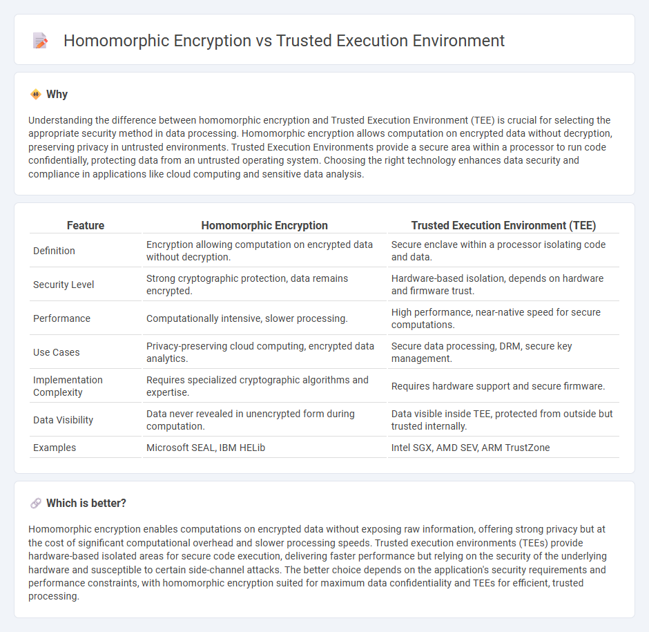 Homomorphic Encryption vs Trusted Execution Environment in Technology