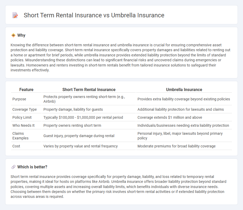 Short Term Rental Insurance vs Umbrella Insurance in Insurance