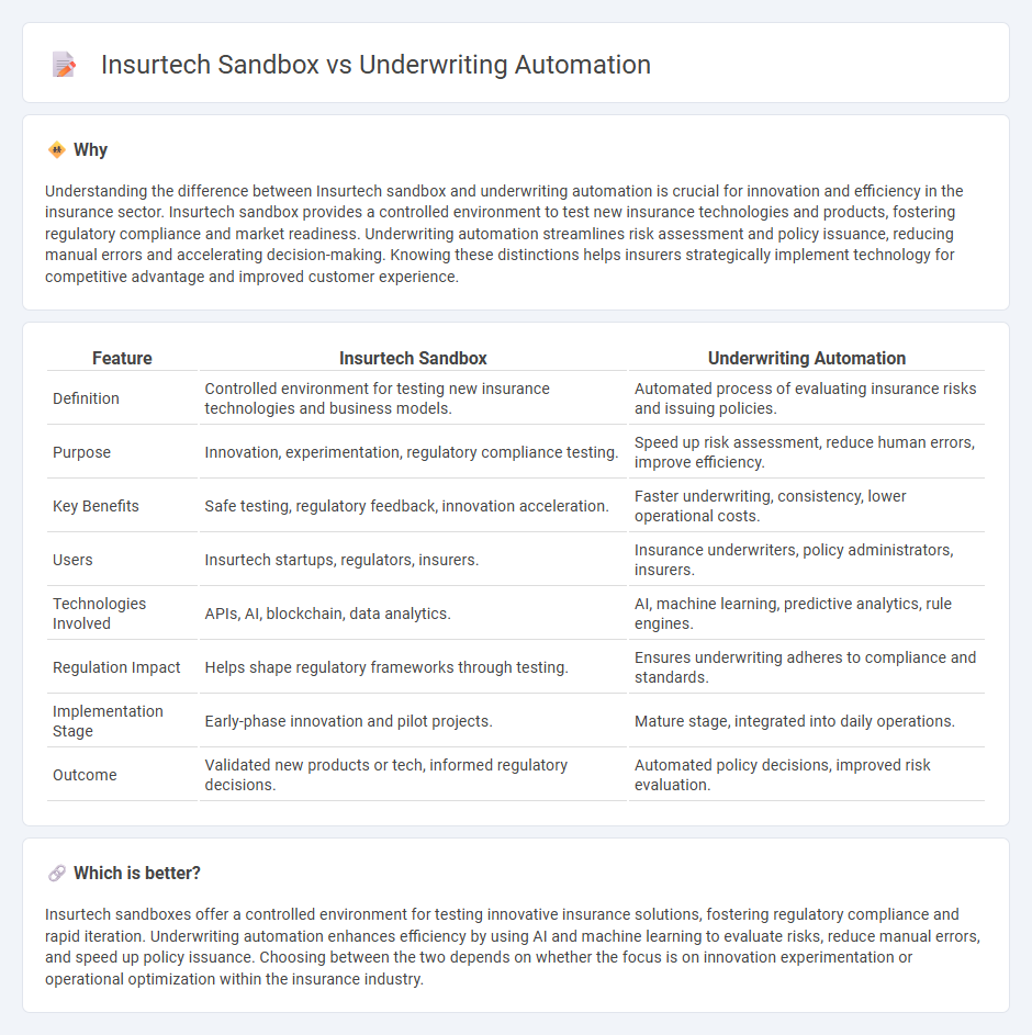 Insurtech Sandbox vs Underwriting Automation in Insurance