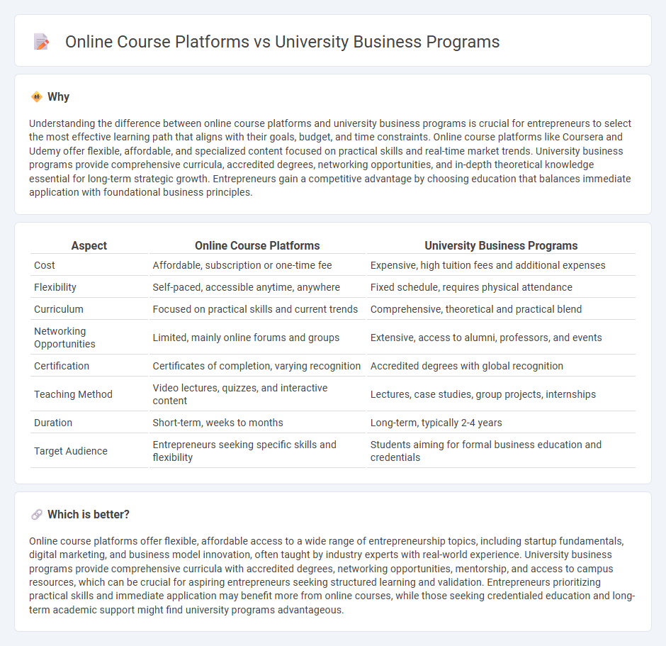 Online Course Platforms vs University Business Programs in Entrepreneurship