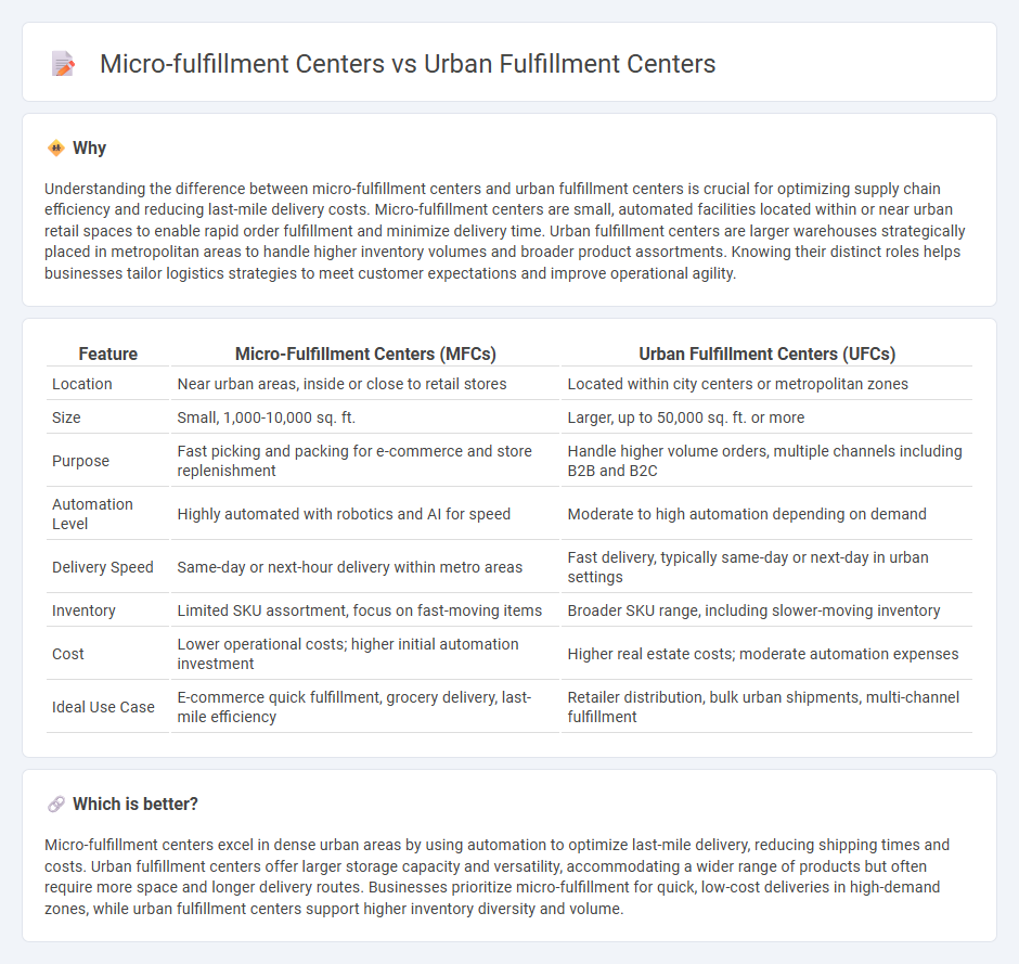 Micro-Fulfillment Centers vs Urban Fulfillment Centers in Logistics