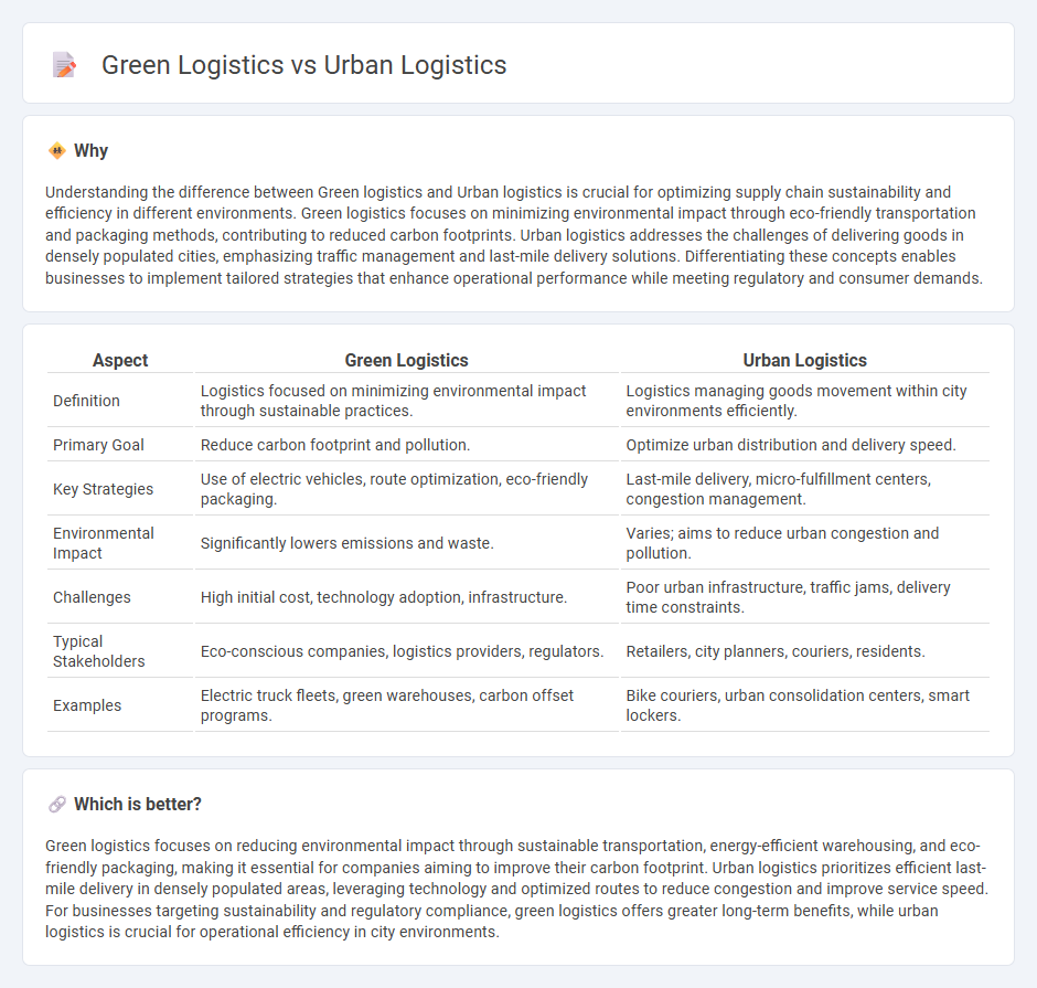 Green Logistics vs Urban Logistics in Commerce
