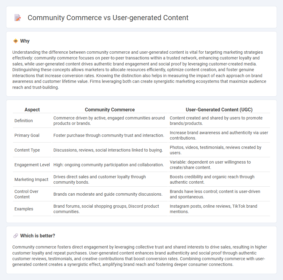 Community Commerce vs User-Generated Content in Marketing