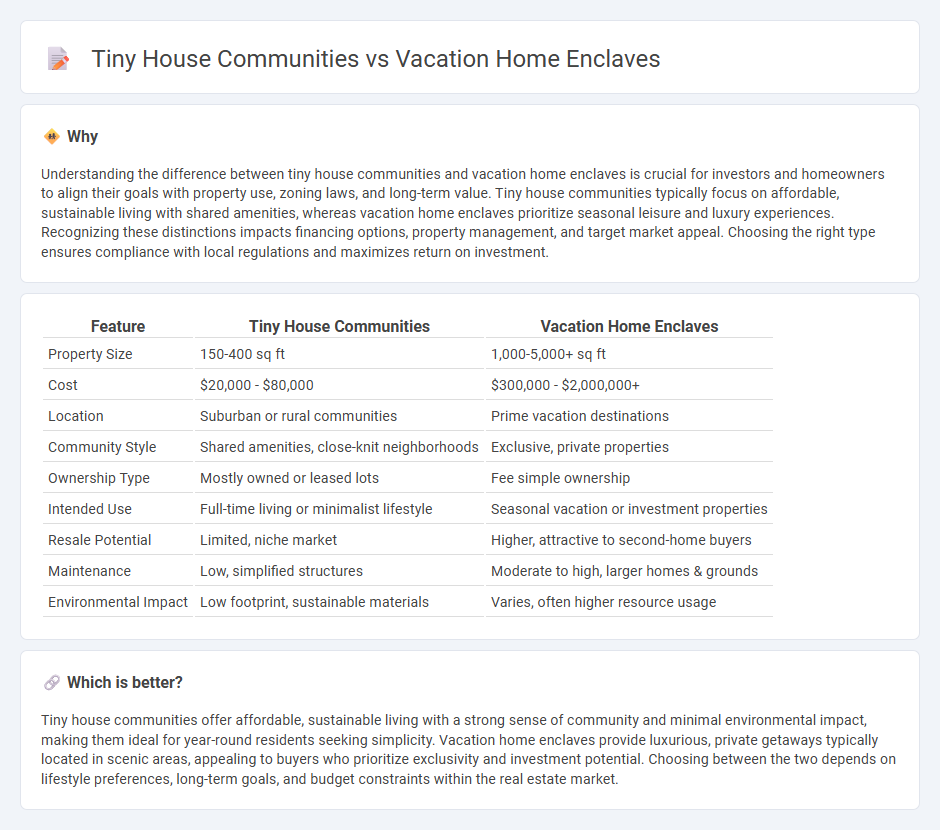 Tiny House Communities vs Vacation Home Enclaves in Real Estate