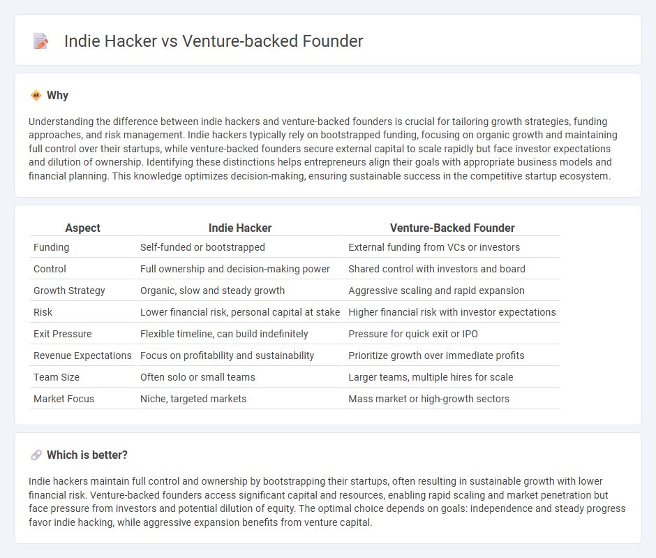 Indie Hacker vs Venture-Backed Founder in Entrepreneurship