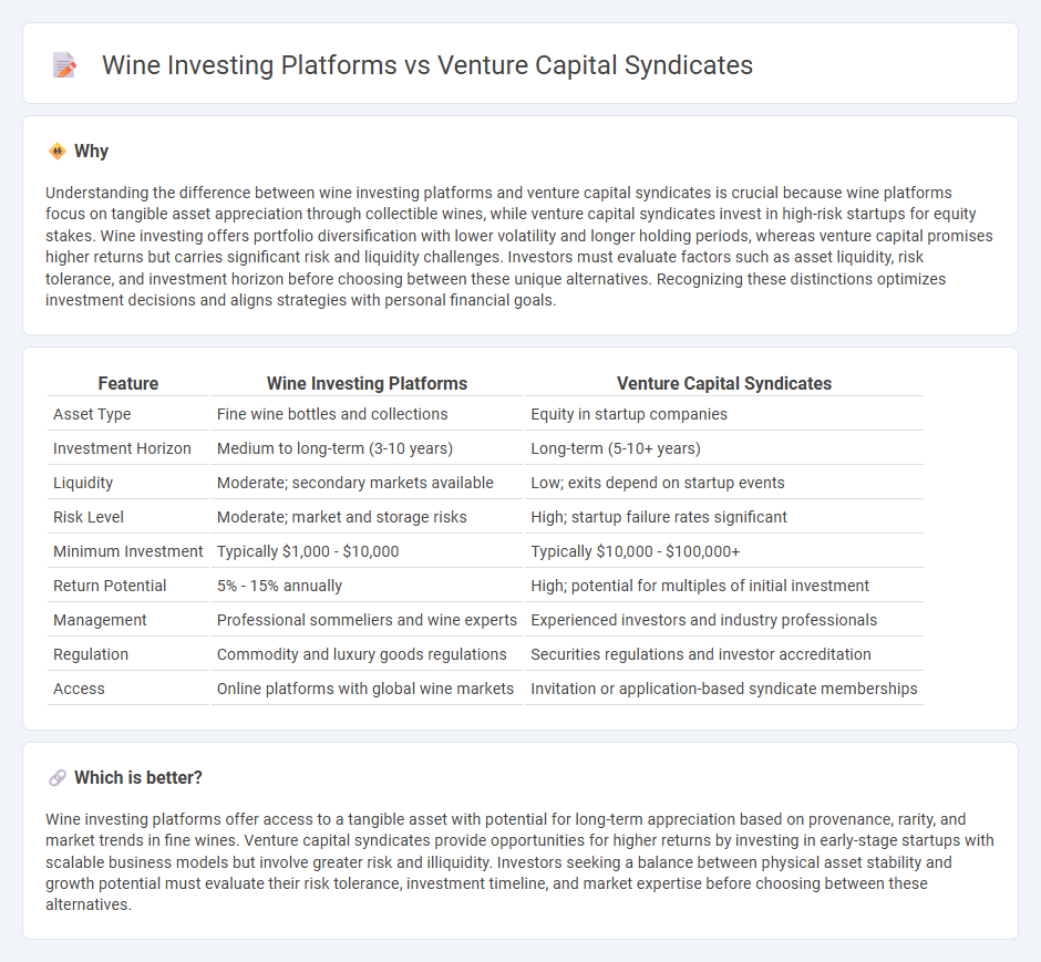 Wine Investing Platforms vs Venture Capital Syndicates in Investment