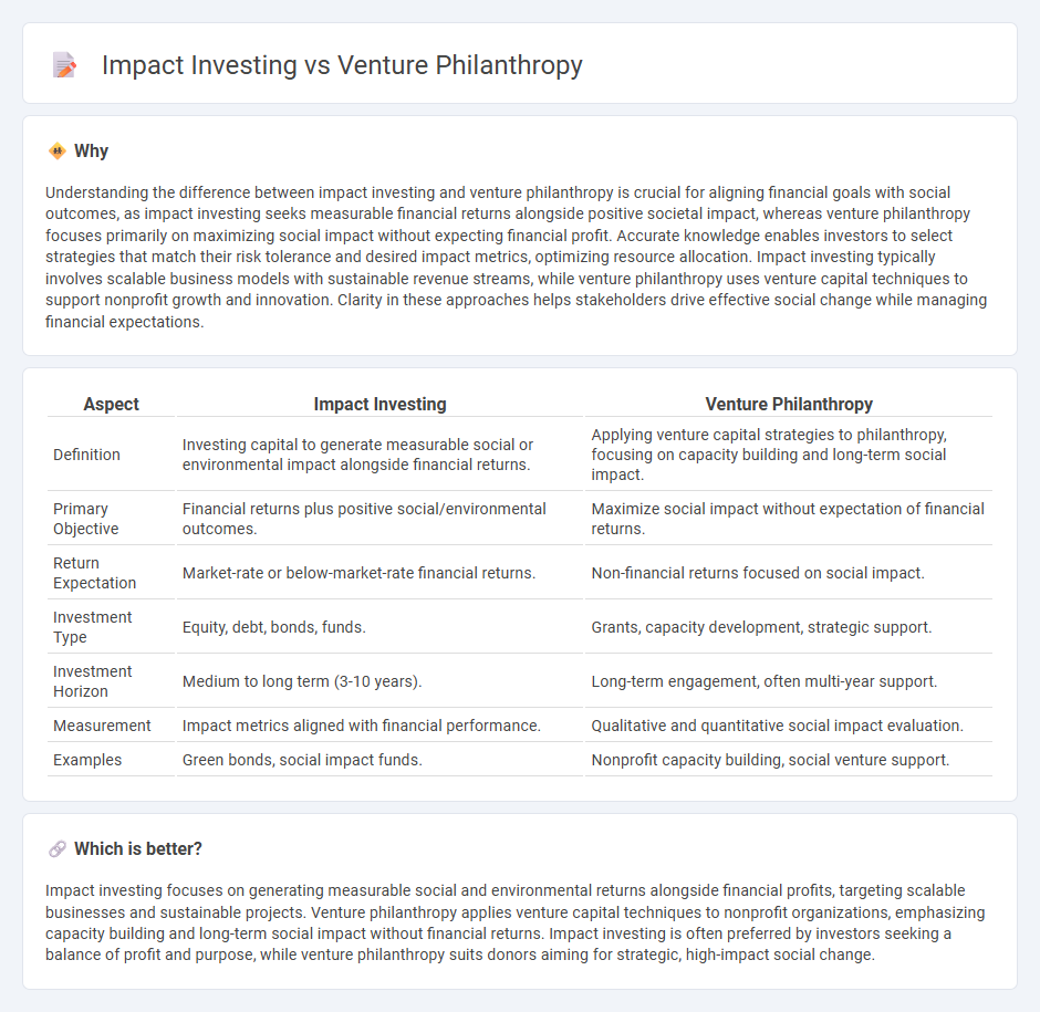 Impact Investing vs Venture Philanthropy in Finance