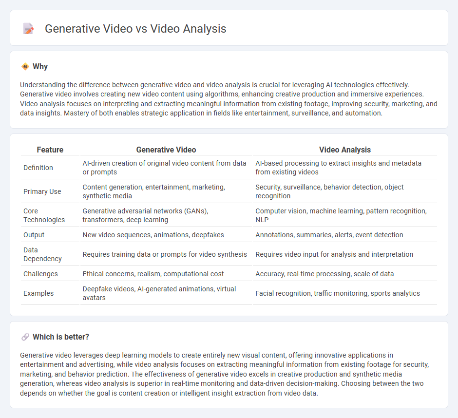 Generative Video vs Video Analysis in Technology