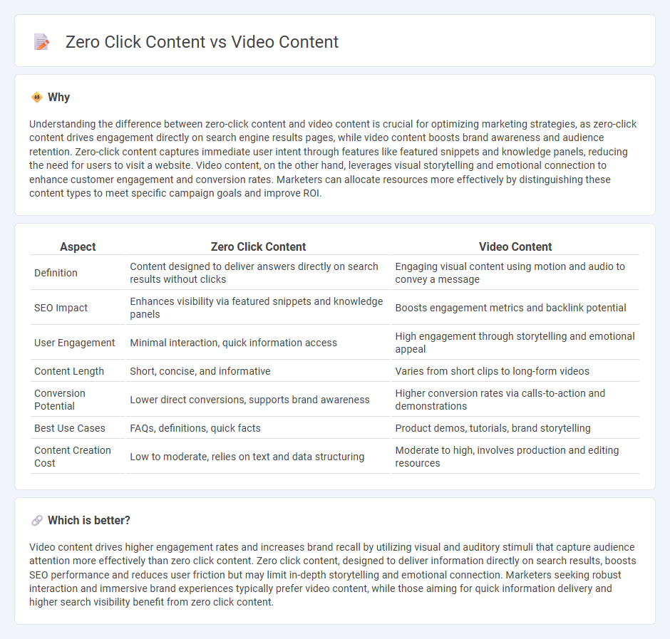 Zero Click Content vs Video Content in Marketing