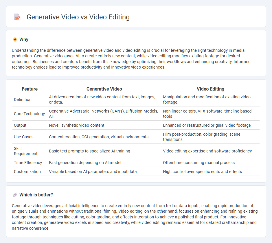 Generative Video vs Video Editing in Technology