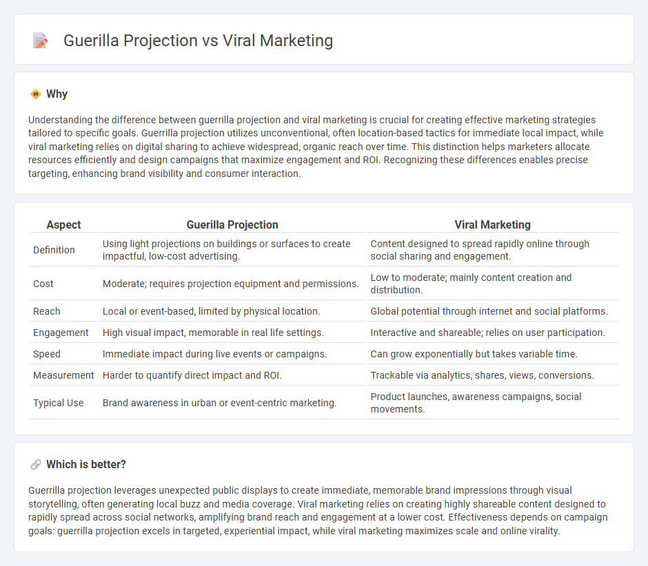 Guerilla Projection vs Viral Marketing in Marketing