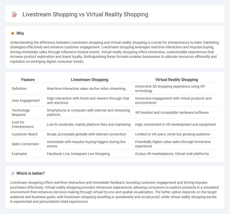 Livestream Shopping vs Virtual Reality Shopping in Entrepreneurship