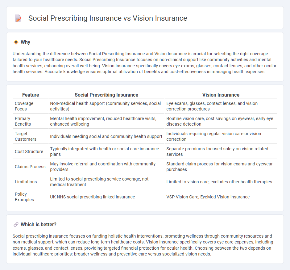 Social Prescribing Insurance vs Vision Insurance in Insurance