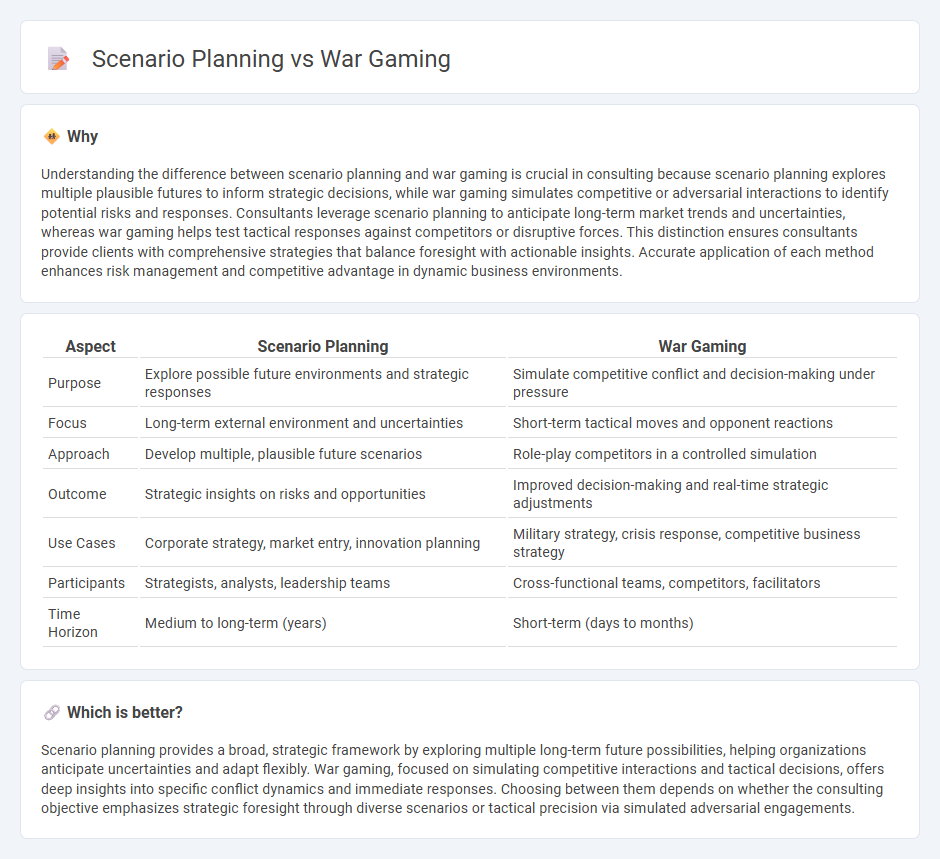Scenario Planning vs War Gaming in Consulting