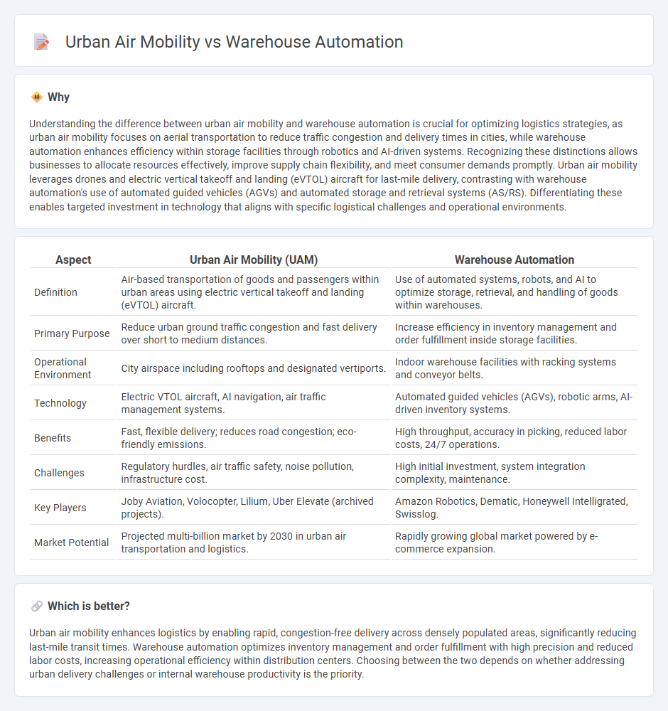 Urban Air Mobility vs Warehouse Automation in Logistics