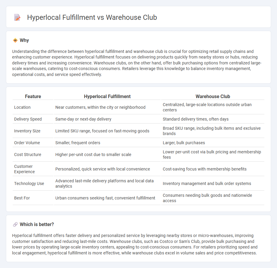 Hyperlocal Fulfillment vs Warehouse Club in Retail