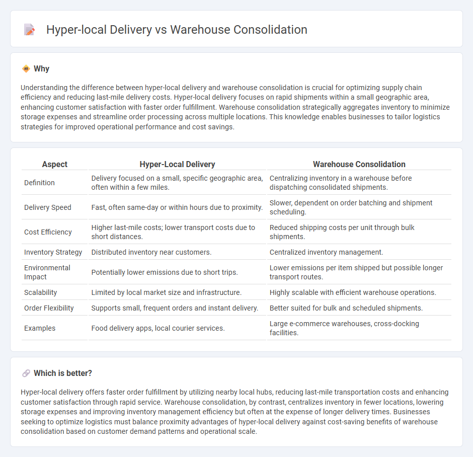 Hyper-Local Delivery vs Warehouse Consolidation in Logistics