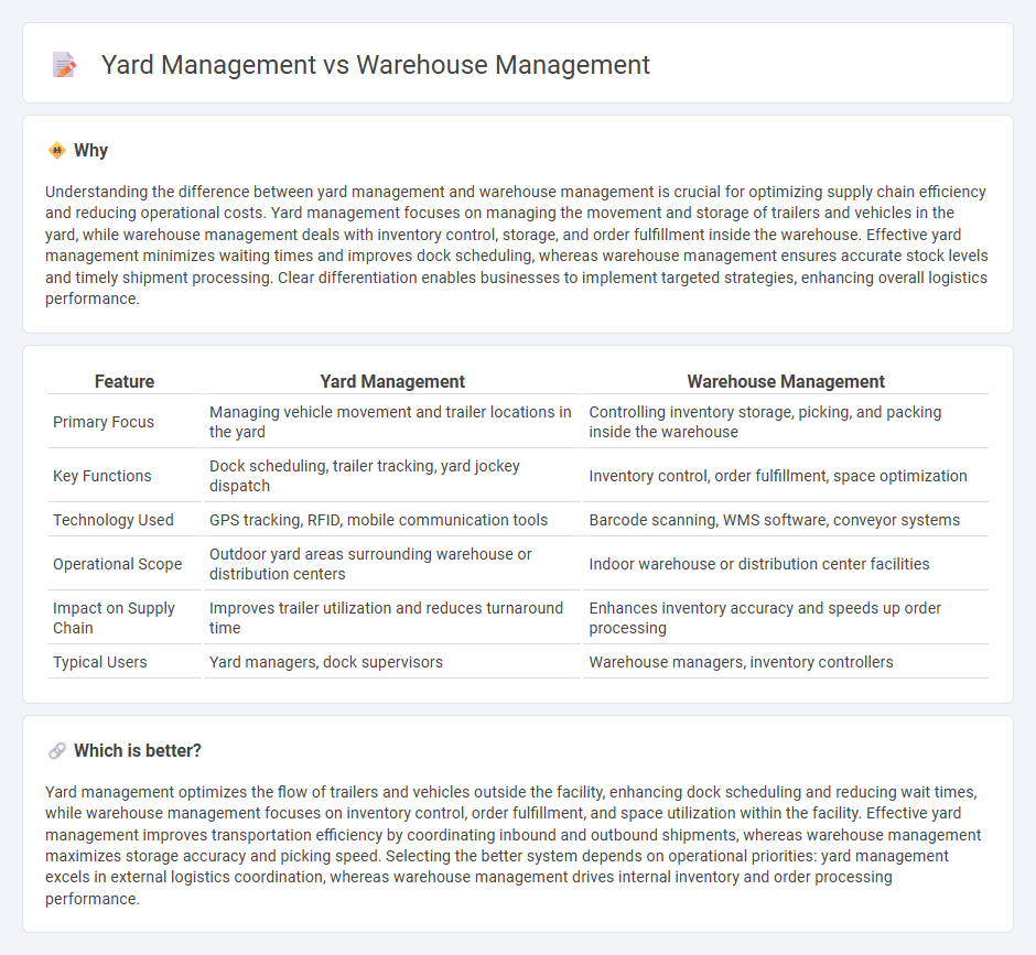 Yard Management vs Warehouse Management in Logistics
