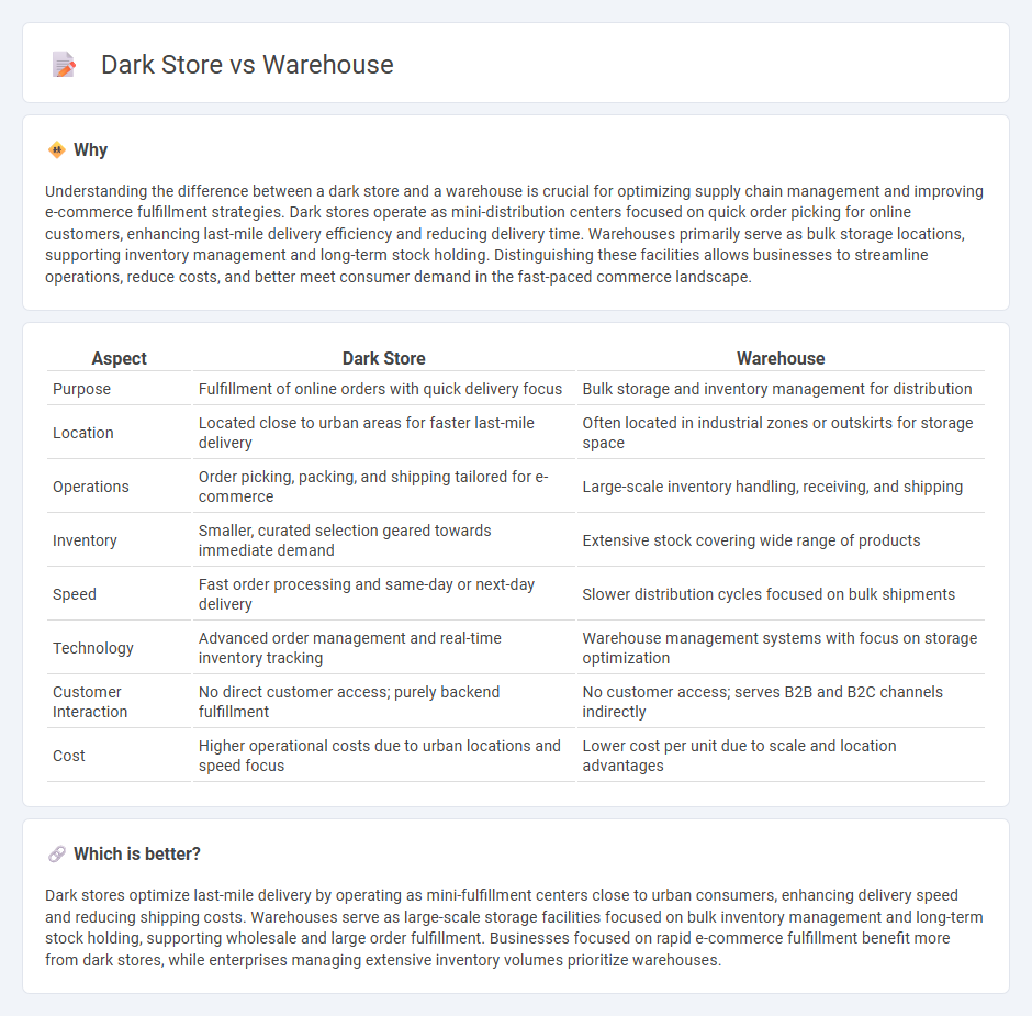 Dark Store vs Warehouse in Commerce