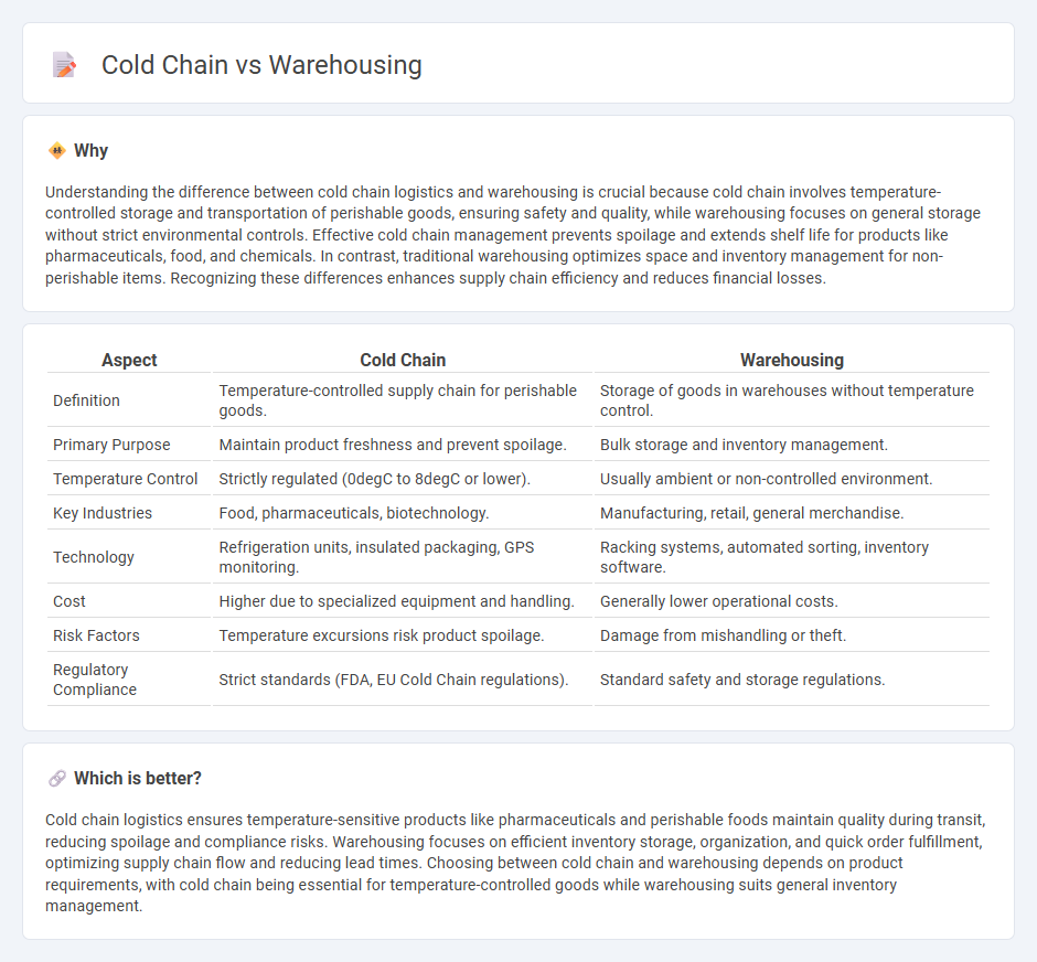 Cold Chain vs Warehousing in Logistics