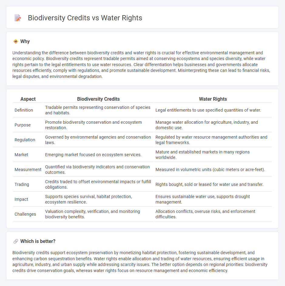Biodiversity Credits vs Water Rights in Economy