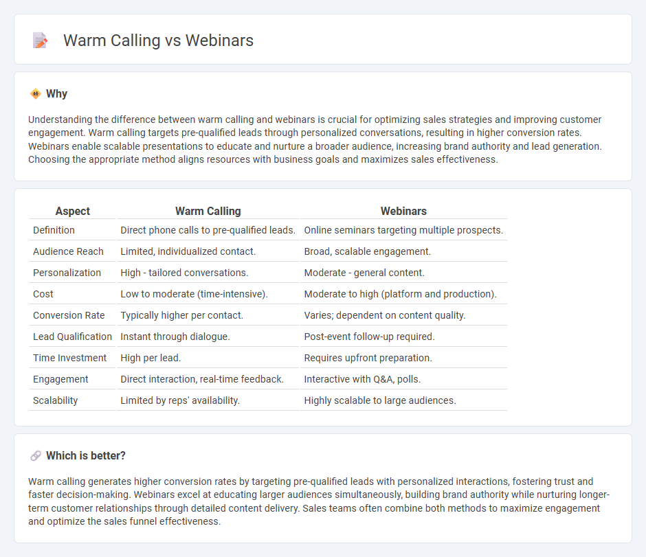 Warm Calling vs Webinars in Sales