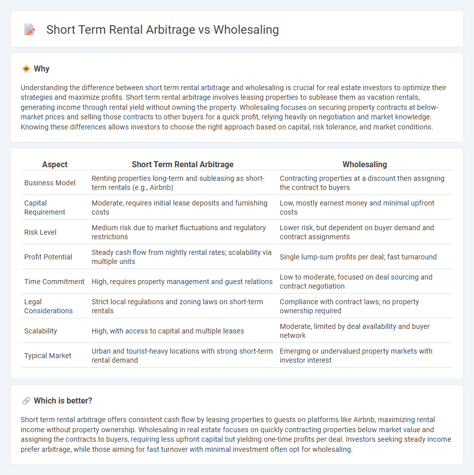 Short Term Rental Arbitrage vs Wholesaling in Real Estate