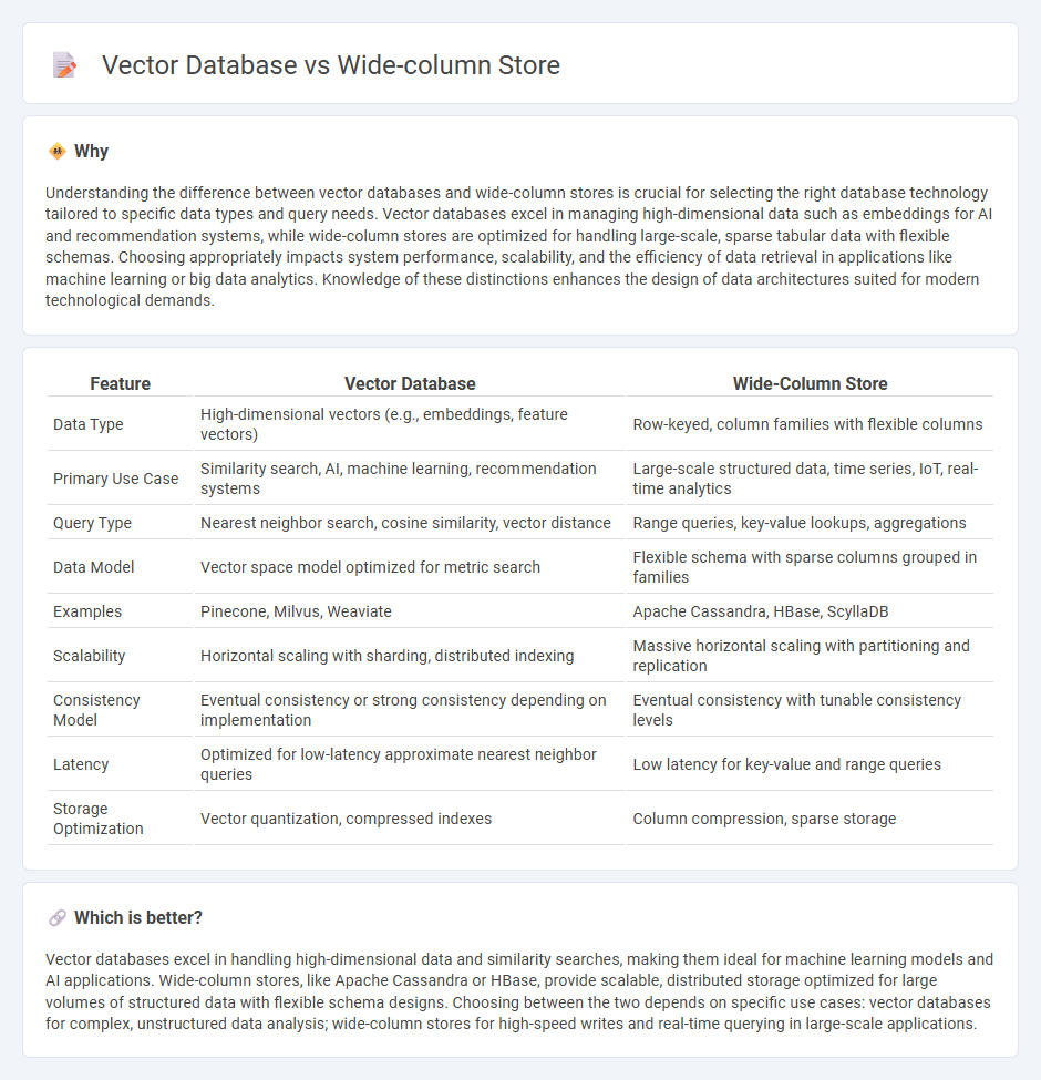 Vector Database vs Wide-Column Store in Technology