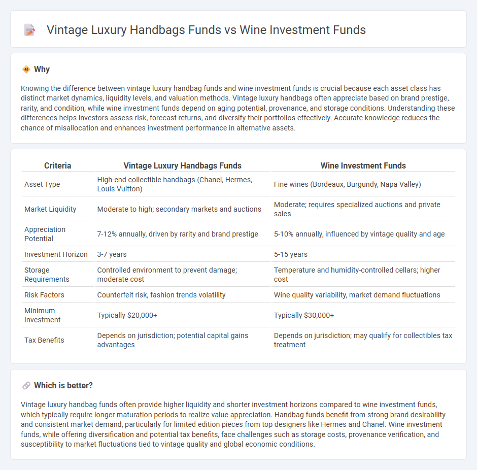 Vintage Luxury Handbags Funds vs Wine Investment Funds in Investment
