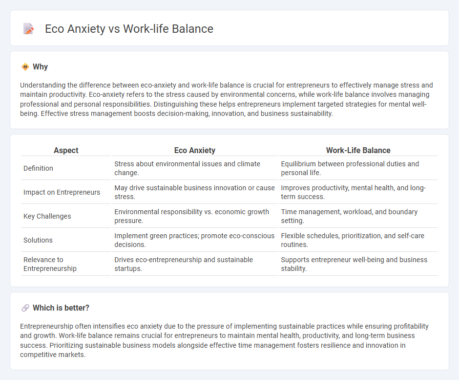 Eco Anxiety vs Work-Life Balance in Entrepreneurship