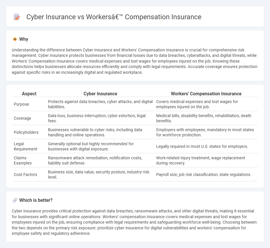 Cyber Insurance vs Workers’ Compensation Insurance in Insurance