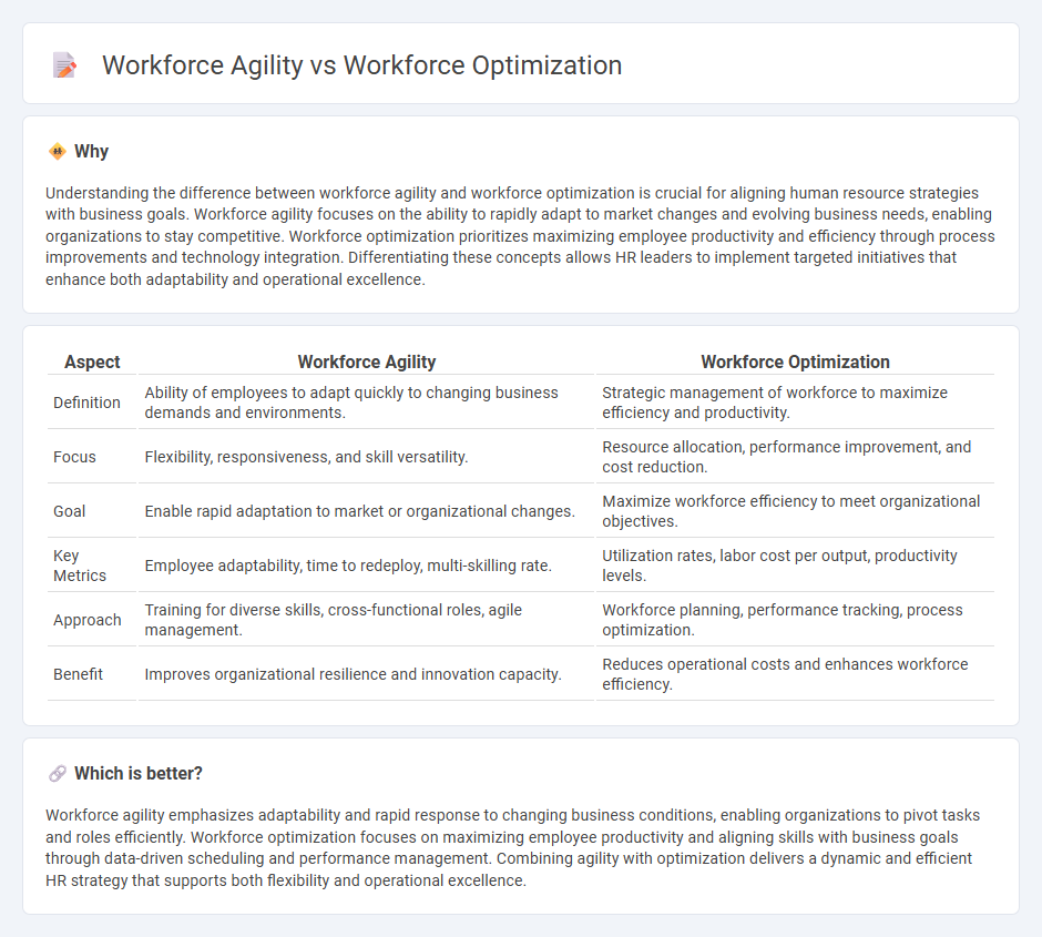 Workforce Agility vs Workforce Optimization in Human Resources