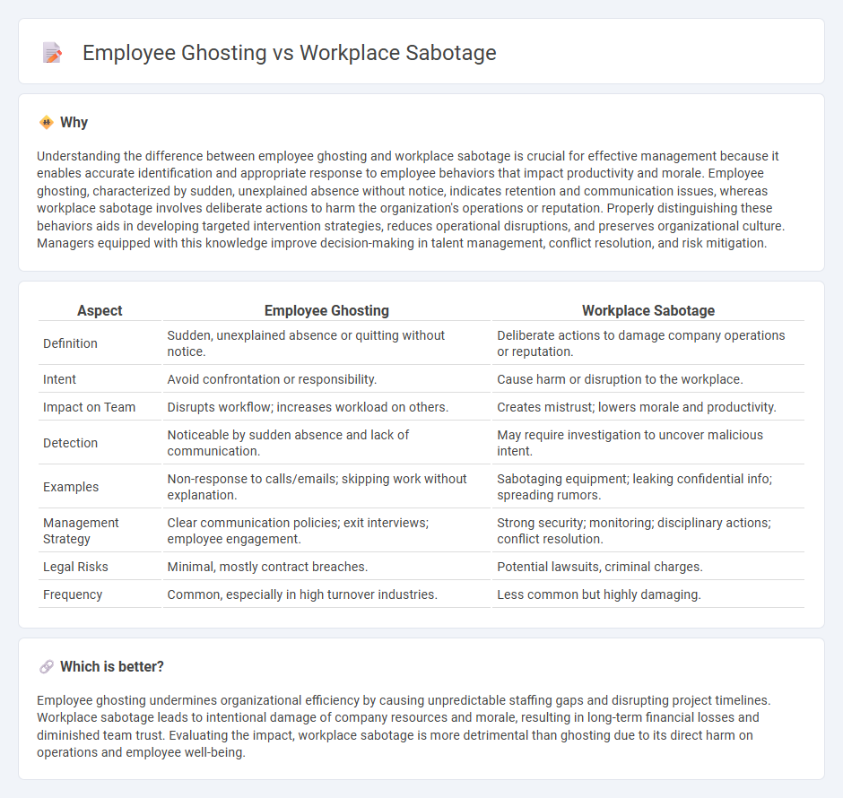Employee Ghosting vs Workplace Sabotage in Management