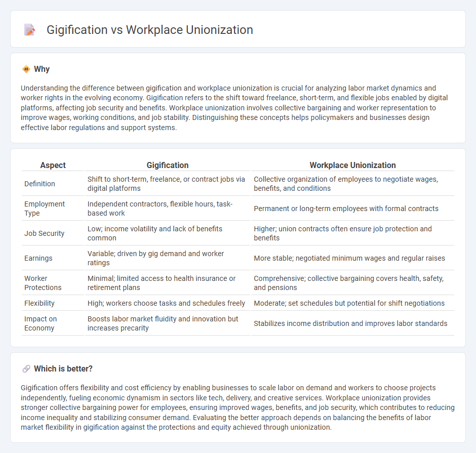 Gigification vs Workplace Unionization in Economy