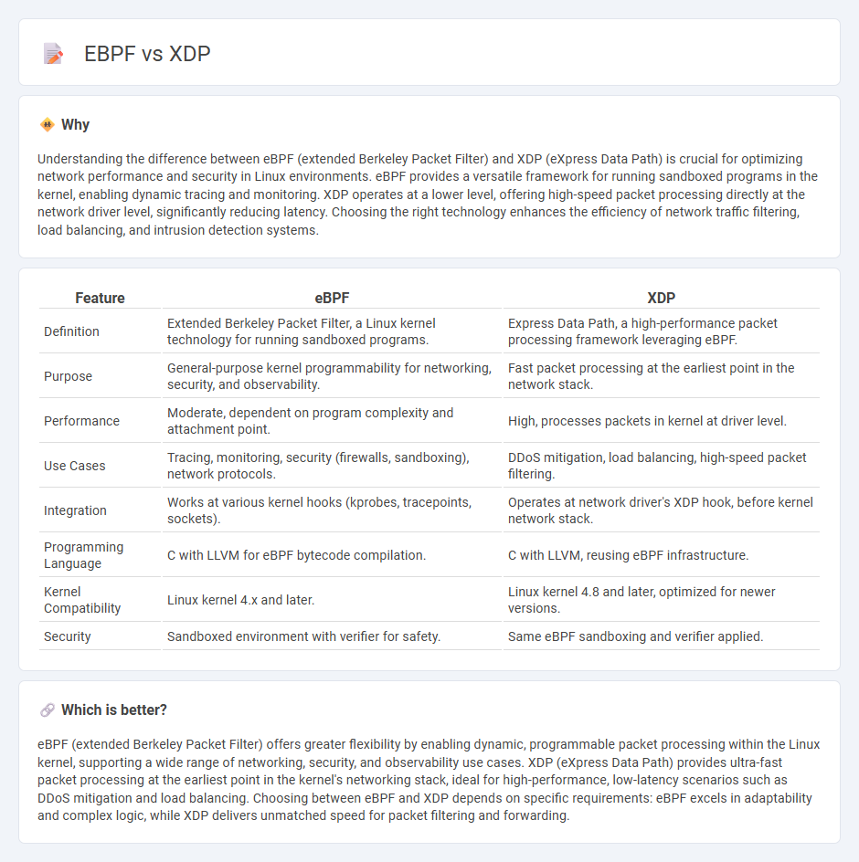 Ebpf vs Xdp in Technology