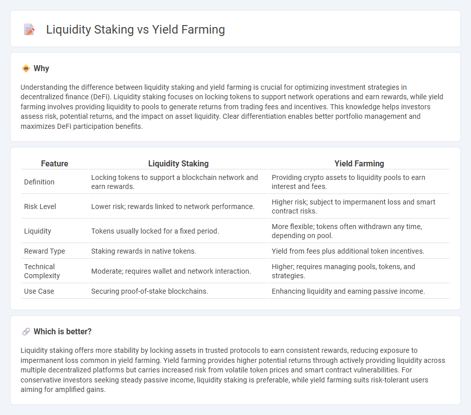 Liquidity Staking vs Yield Farming in Finance