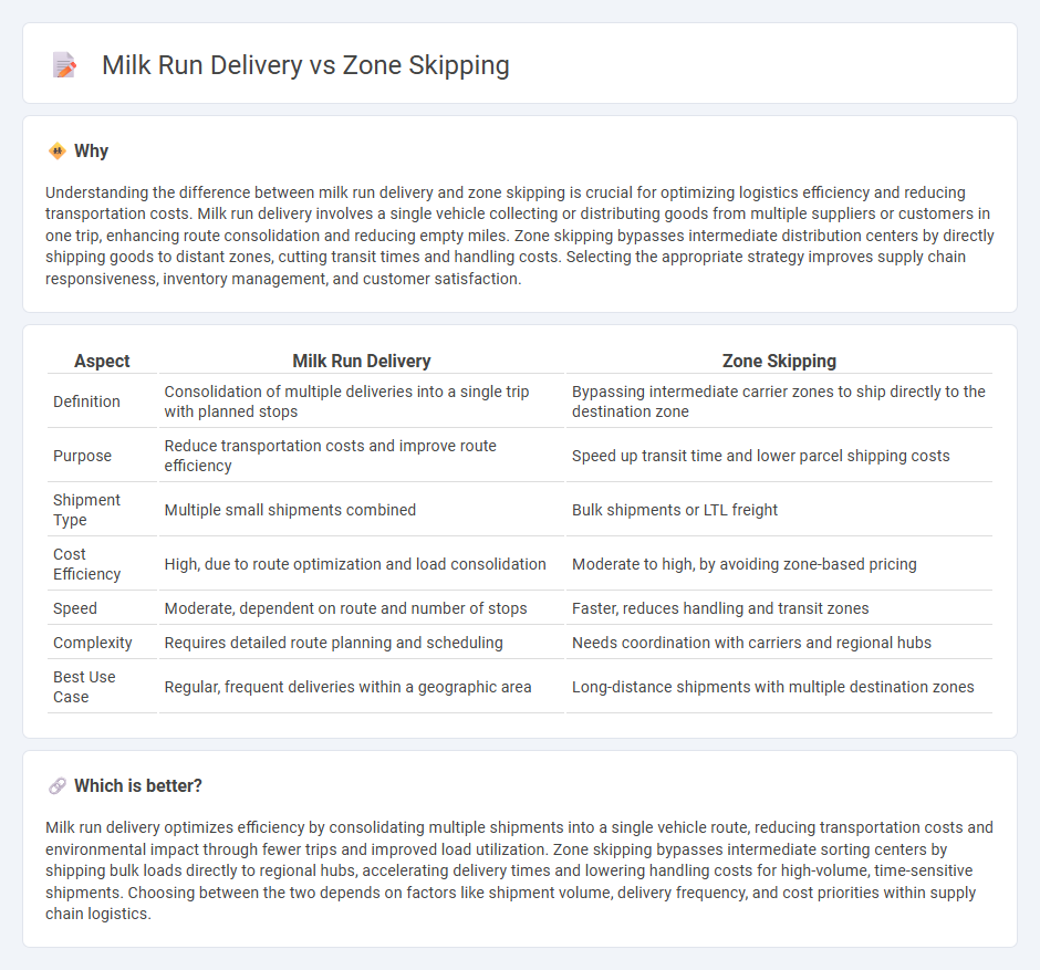 Milk Run Delivery vs Zone Skipping in Logistics