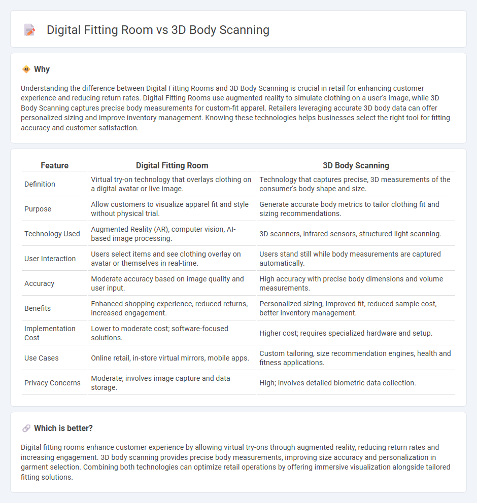 Digital Fitting Room vs 3D Body Scanning in Retail