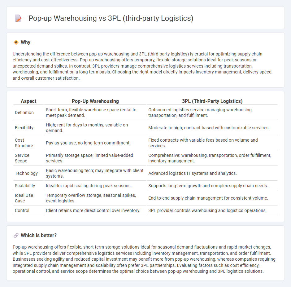 Pop-Up Warehousing vs 3Pl (Third-Party Logistics) in Logistics
