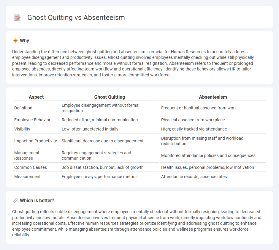 Ghost Quitting vs Absenteeism in Human Resources
