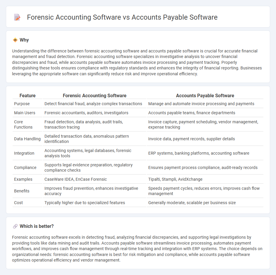 Forensic Accounting Software vs Accounts Payable Software in Accounting