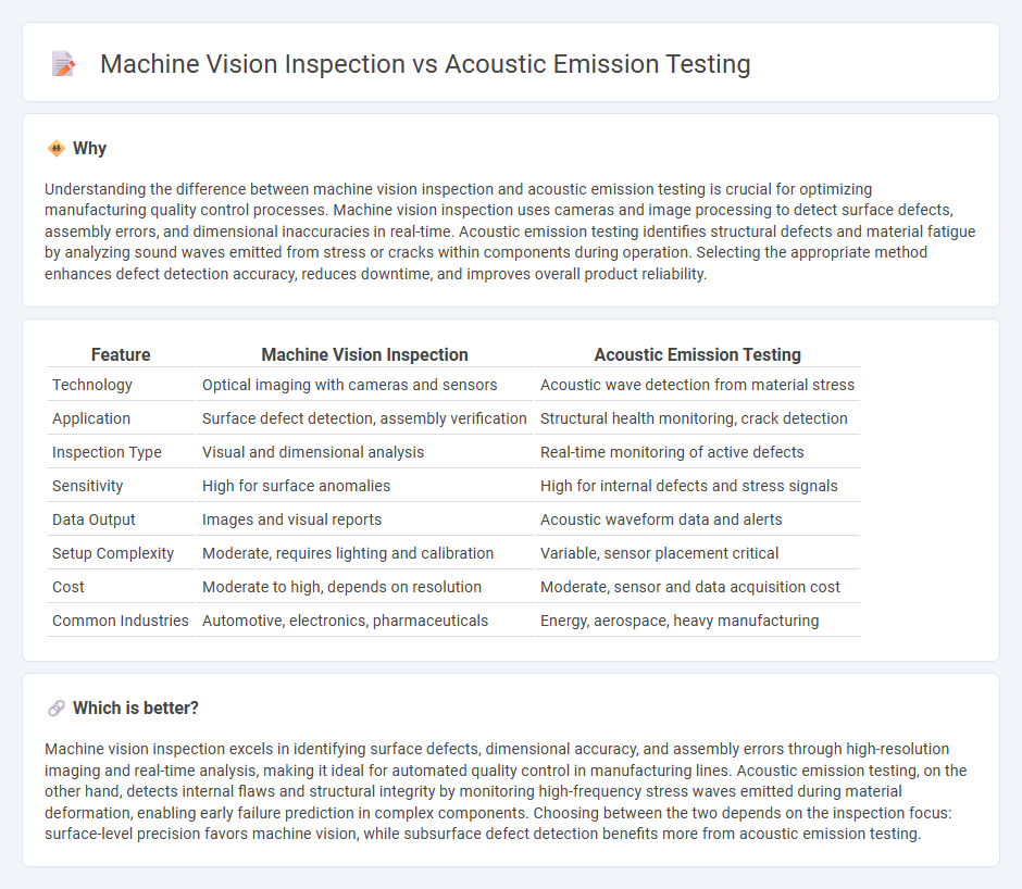 Machine Vision Inspection vs Acoustic Emission Testing in Manufacturing