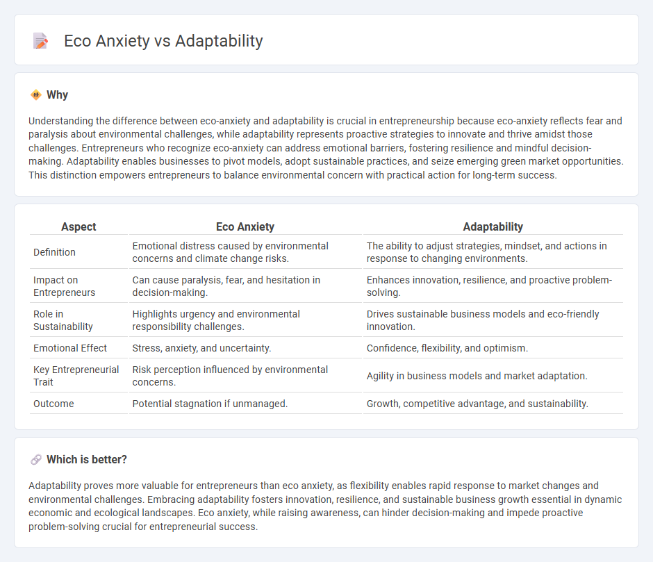 Eco Anxiety vs Adaptability in Entrepreneurship