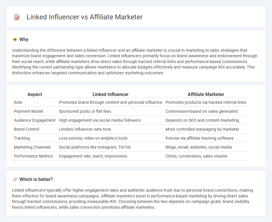 Linked Influencer vs Affiliate Marketer in Marketing