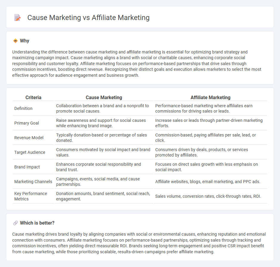 Cause Marketing vs Affiliate Marketing in Marketing