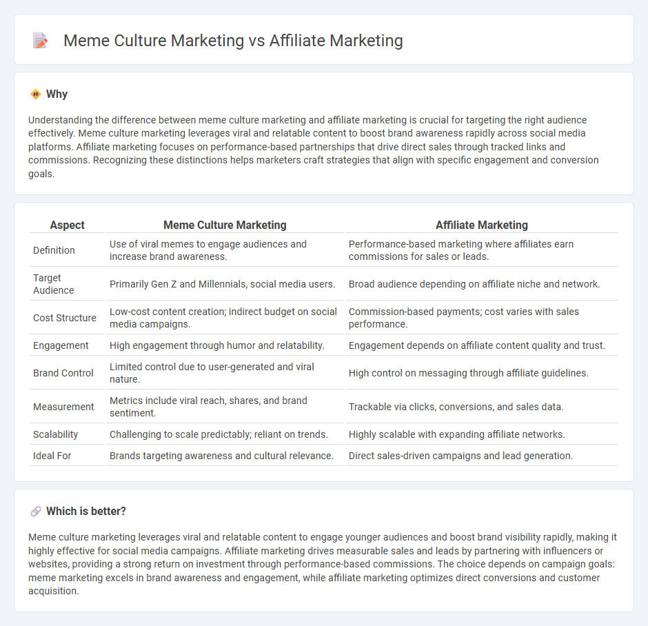 Meme Culture Marketing vs Affiliate Marketing in Marketing